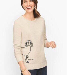 Talbots Sweatshirt with Embroidered Dog